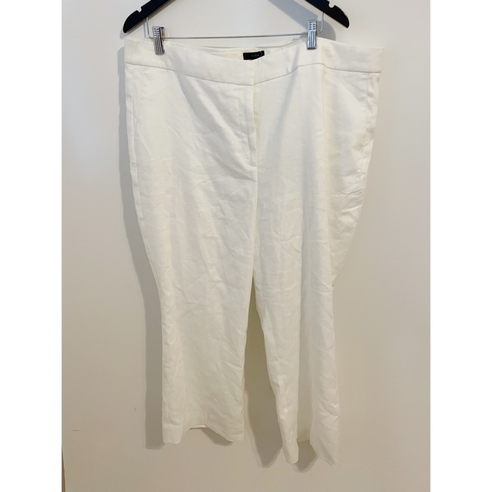 NWT J Crew Hayden Linen Kickout Crop White 20 - Picture 3 of 7